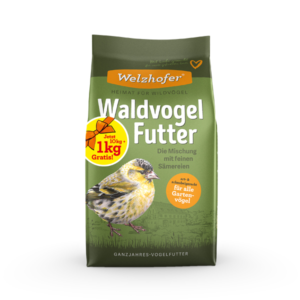 Produktbild des Waldvogelfutters von Welzhofer mit plus 1kg gratis
