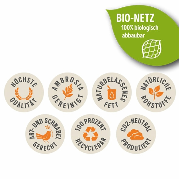 Gourmetknoedel im 100% biologisch abbaubauren Bio-Netz