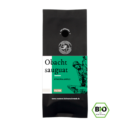 Bohnenschmiede Kaffee Obacht sauguat - Äthiopia Anfilo Bio 1000g